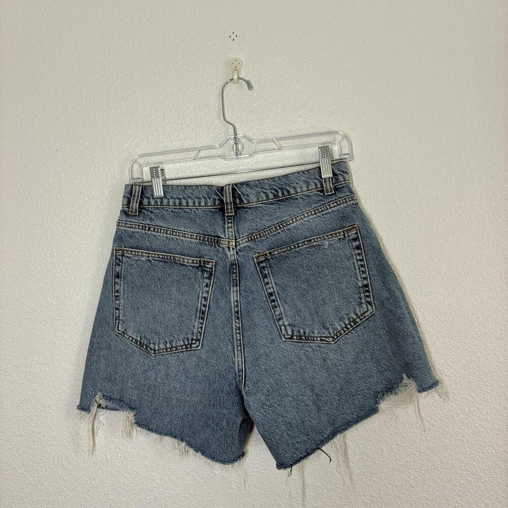 Reformation Wilder Jean Shorts Womens 27 Blue High Rise Relaxed Cut Off Denim - Picture 14 of 16